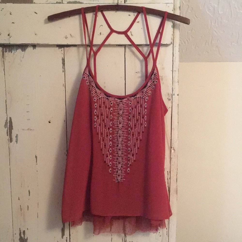 Miss Me embellished tank top size S